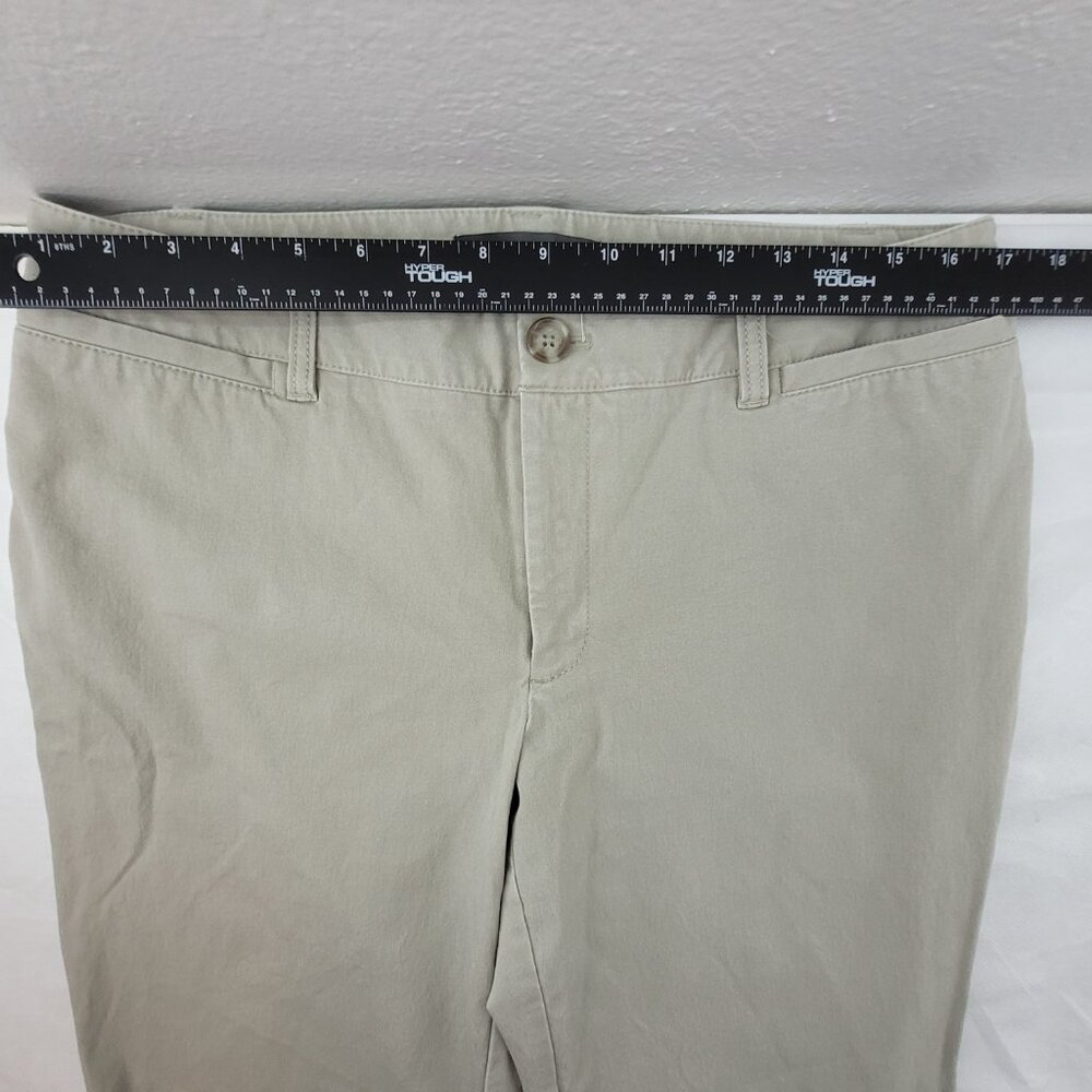 Eddie Bauer Pants Women's 12 TALL Khaki Tan Slightly Curvy Fit Cotton Twill - Picture 7 of 12